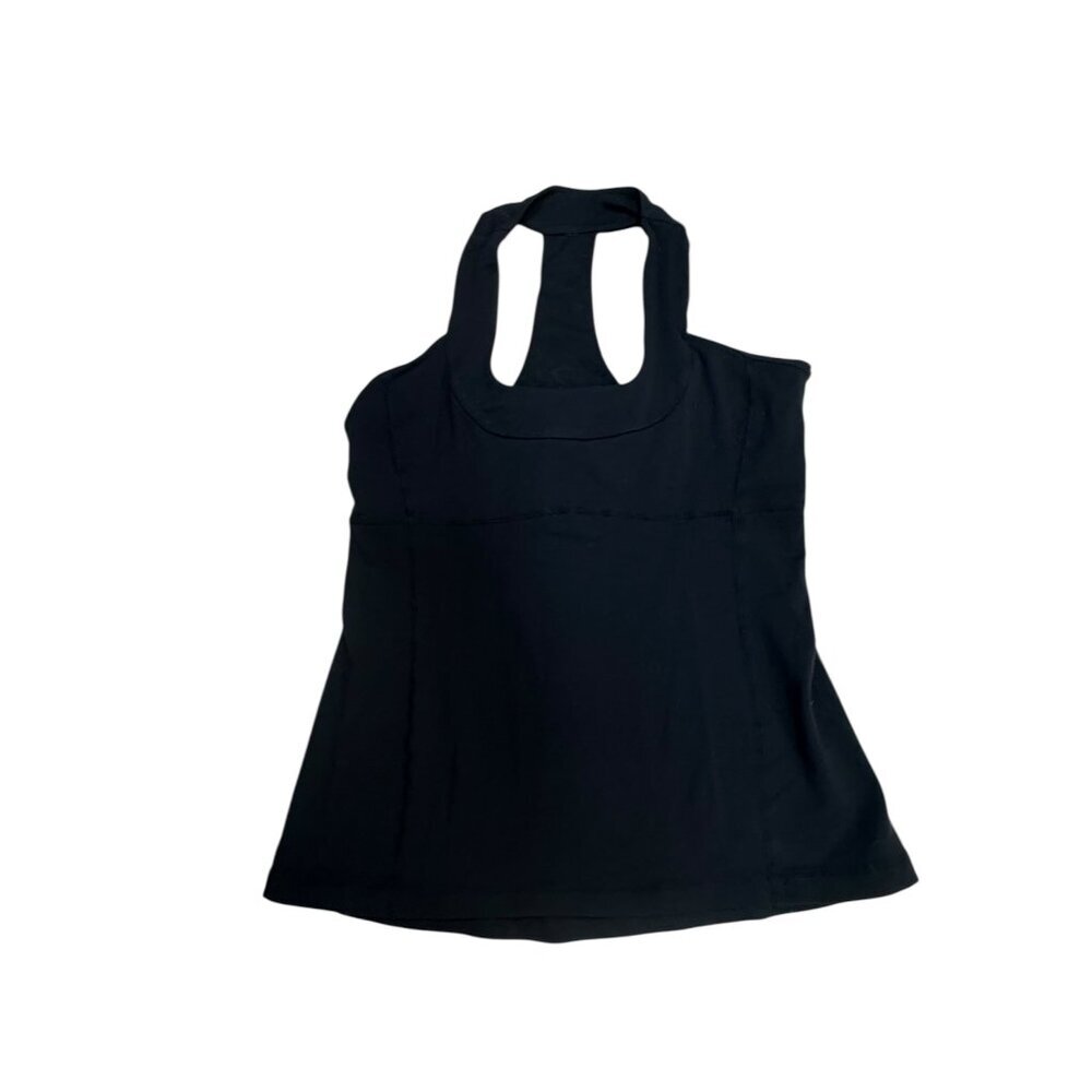 Lululemon Black Racerback Tank Top with Mesh Back Detail Size (See Measurements)